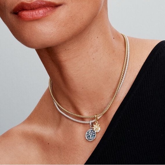 PANDORA Glow-in-the-dark Infinity Tree Double Dangle Charm w/box - Picture 7 of 8